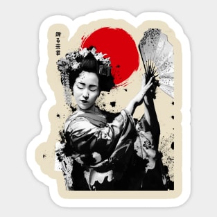 Dancing Geisha Sticker